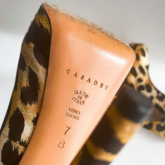 Casadei Animal Print Cheetah Super High Sexy Stiletto Heels 7B - Picture 6 of 8